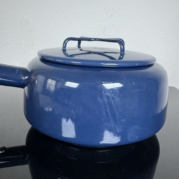 Dansk Kobenstyle Enamelware - Blue - Fondue Pot no base - 7" MCM - Picture 6 of 15